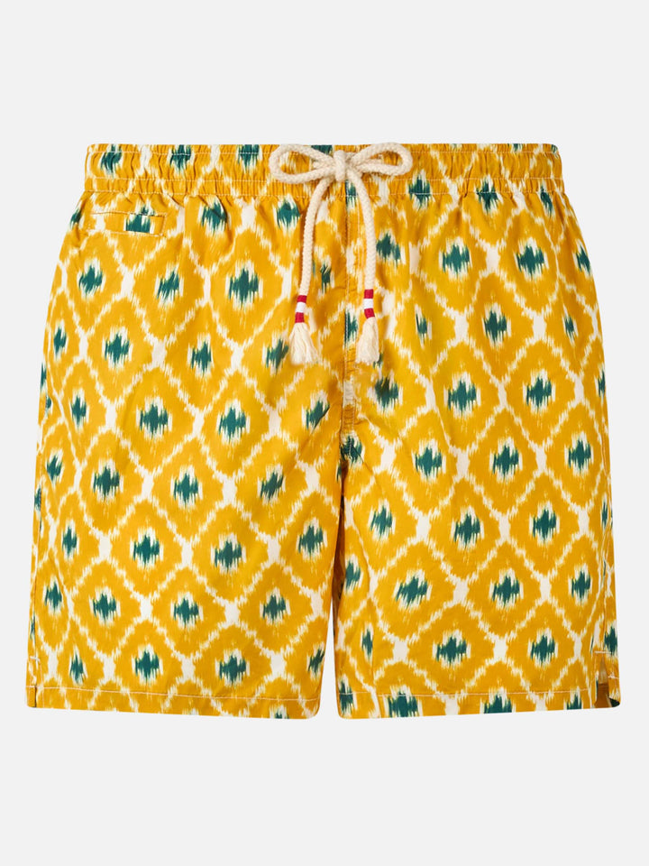 Herren-Badeshorts mit geometrischem Aufdruck