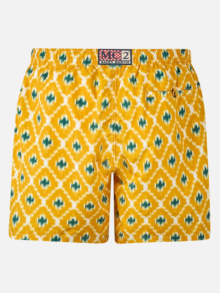 Herren-Badeshorts mit geometrischem Aufdruck