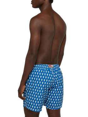 Mid-length swim-shorts Caprese with flower print - MC2 Saint Barth