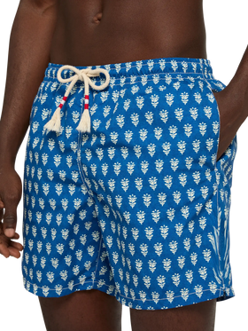 Mid-length swim-shorts Caprese with flower print - MC2 Saint Barth