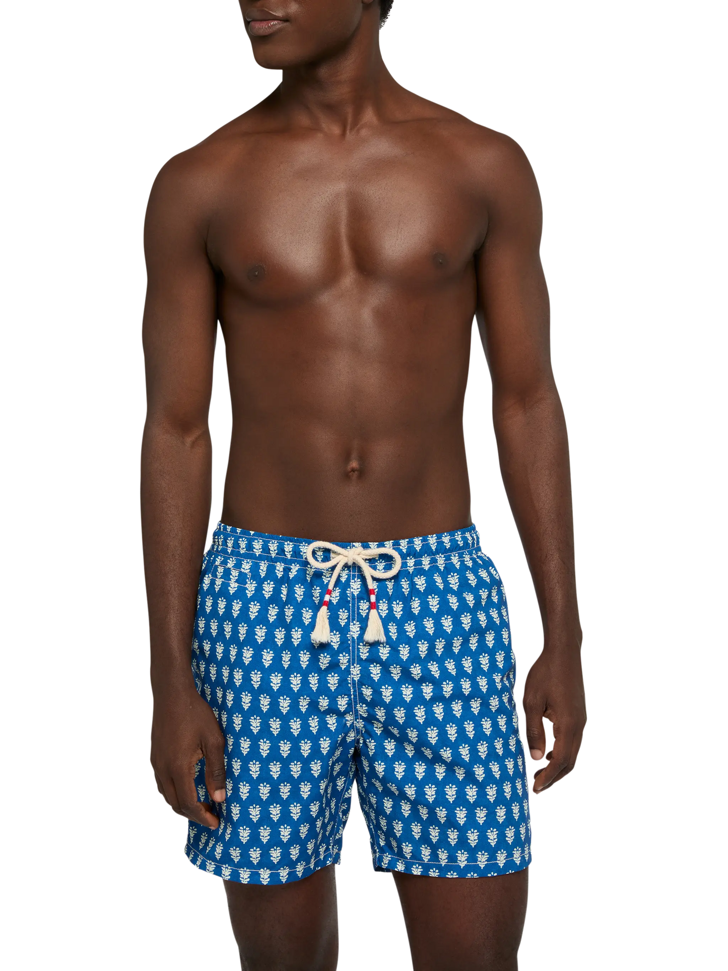 Mid-length swim-shorts Caprese with flower print - MC2 Saint Barth