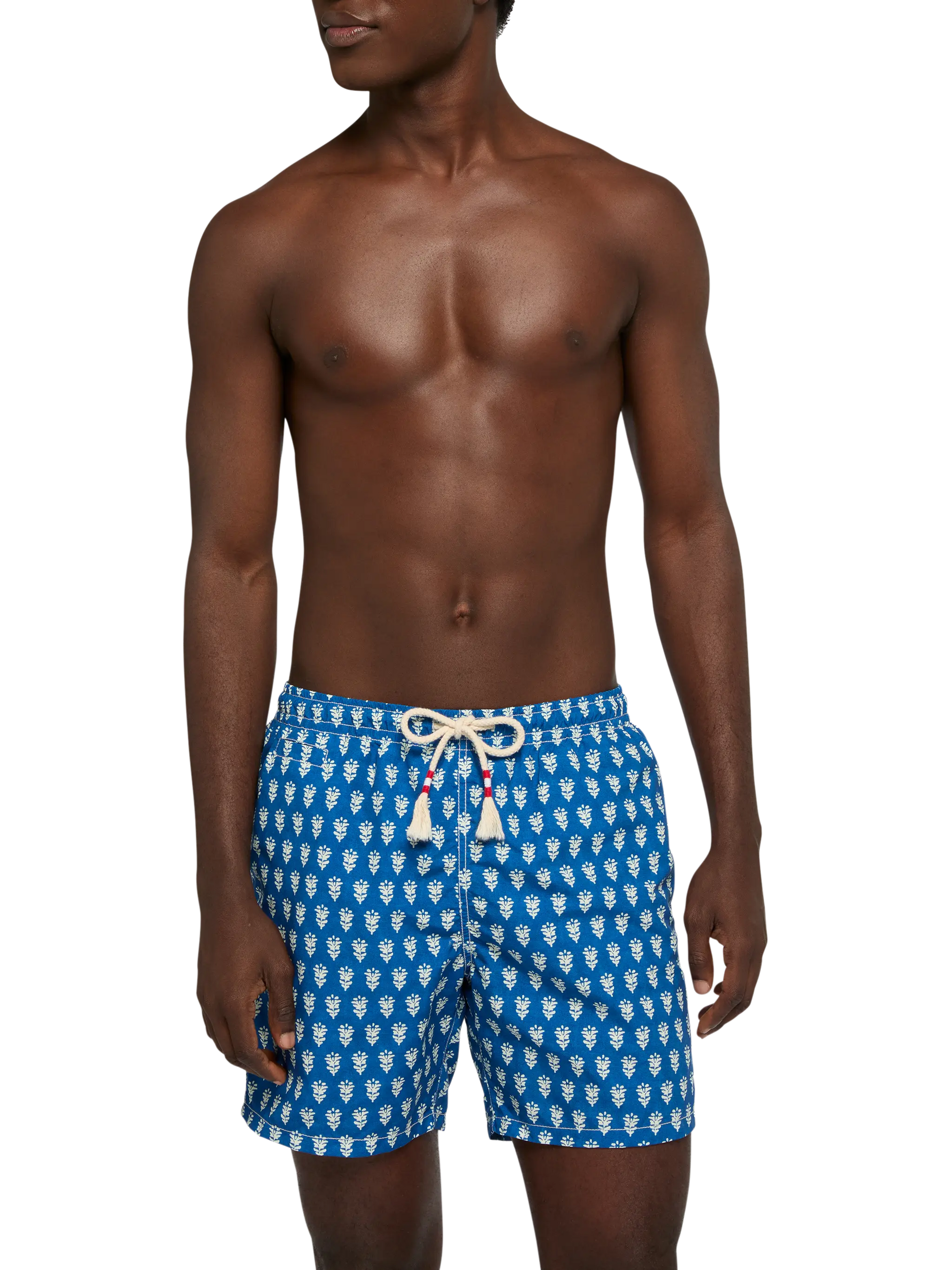 Mid-length swim-shorts Caprese with flower print - MC2 Saint Barth