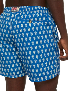 Mid-length swim-shorts Caprese with flower print - MC2 Saint Barth