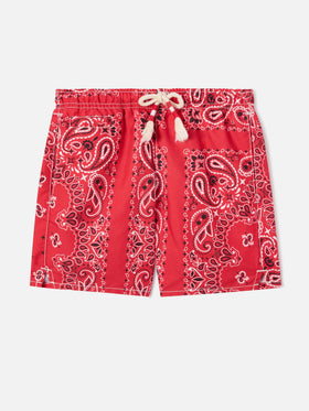 Badeshorts für Jungen mit Bandana-Print 