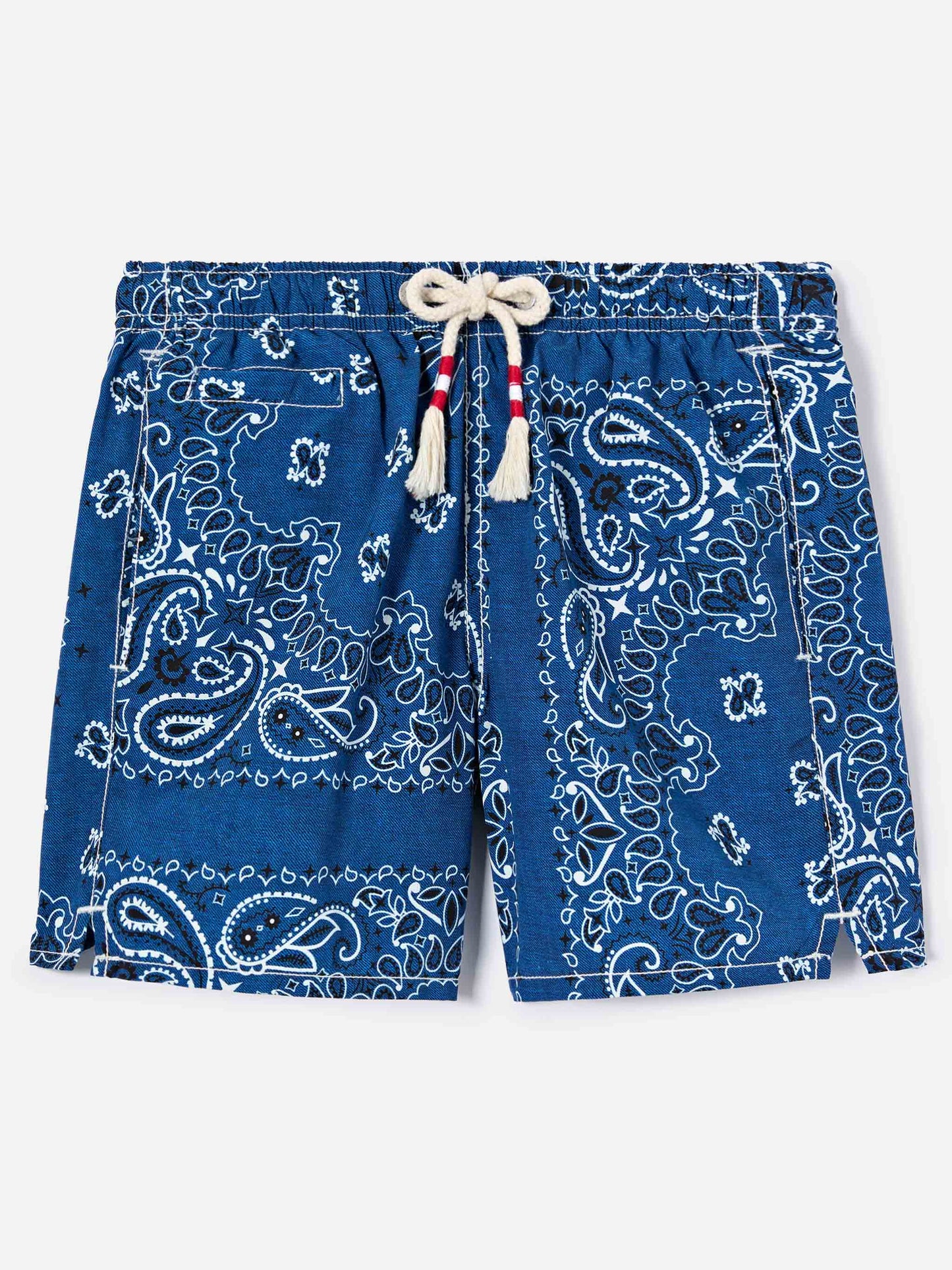 Caprese Jr swim shorts with blue navy bandana print
