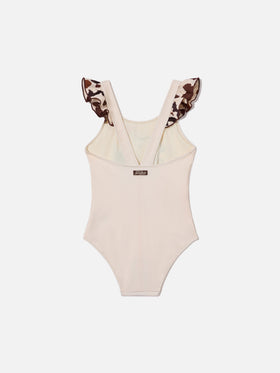 Carol one-piece swimsuit with Snoopy print | Special Edition