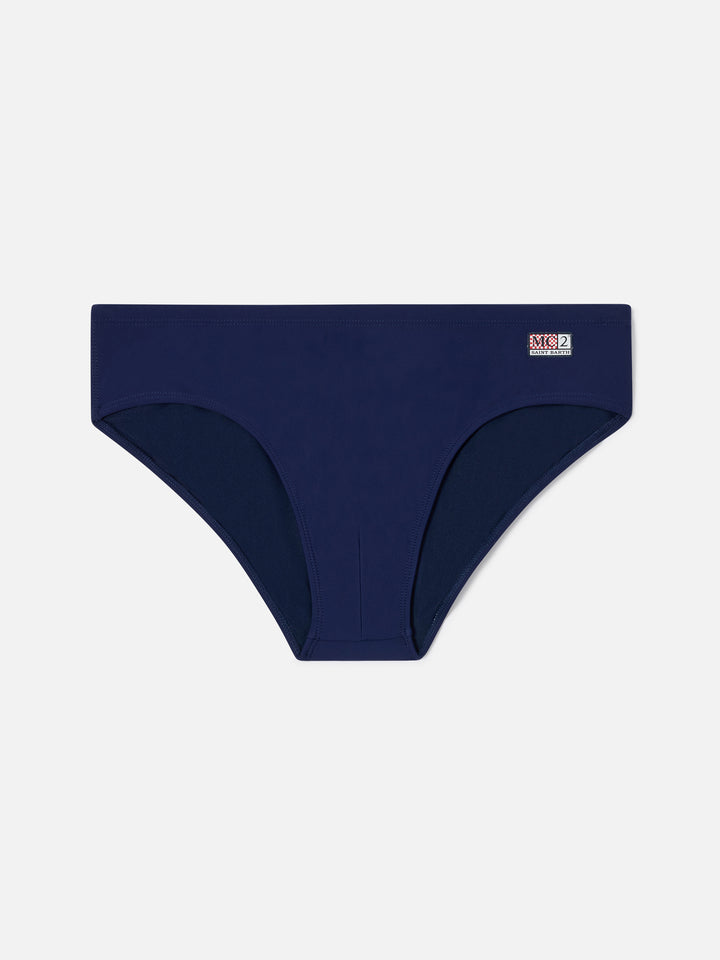 Cayo solid navy blueswim briefs
