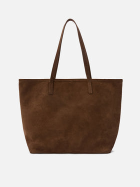 Brown suede City regular bag