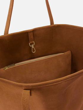 Camel suede City regular bag
