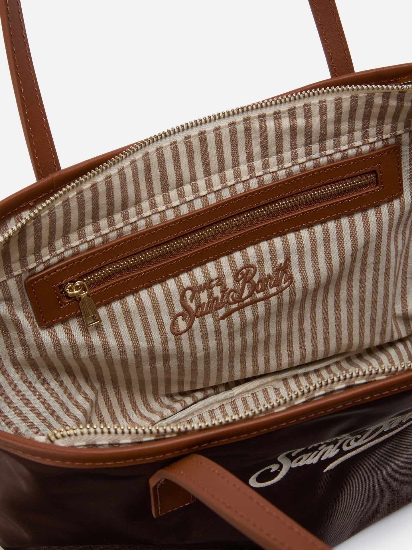 Brown City medium nylon bag