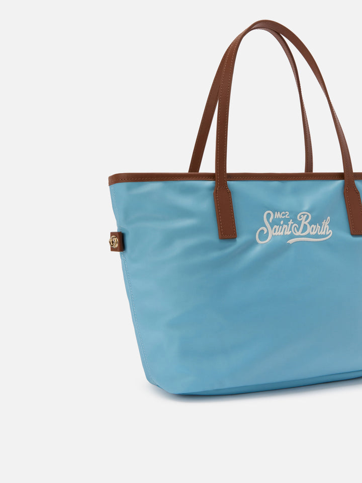 Light blue City medium nylon bag