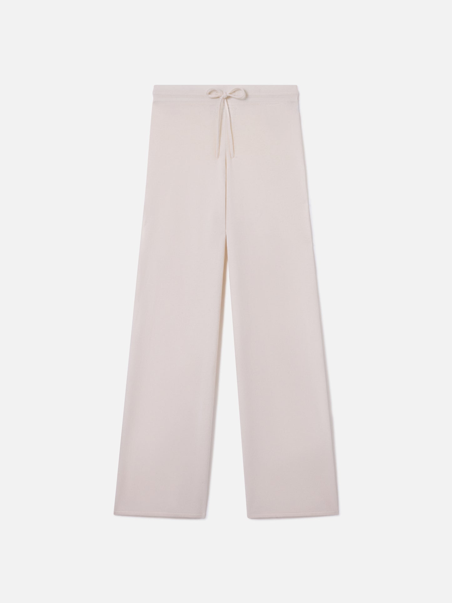Cambon cashmere wide leg trousers in off white