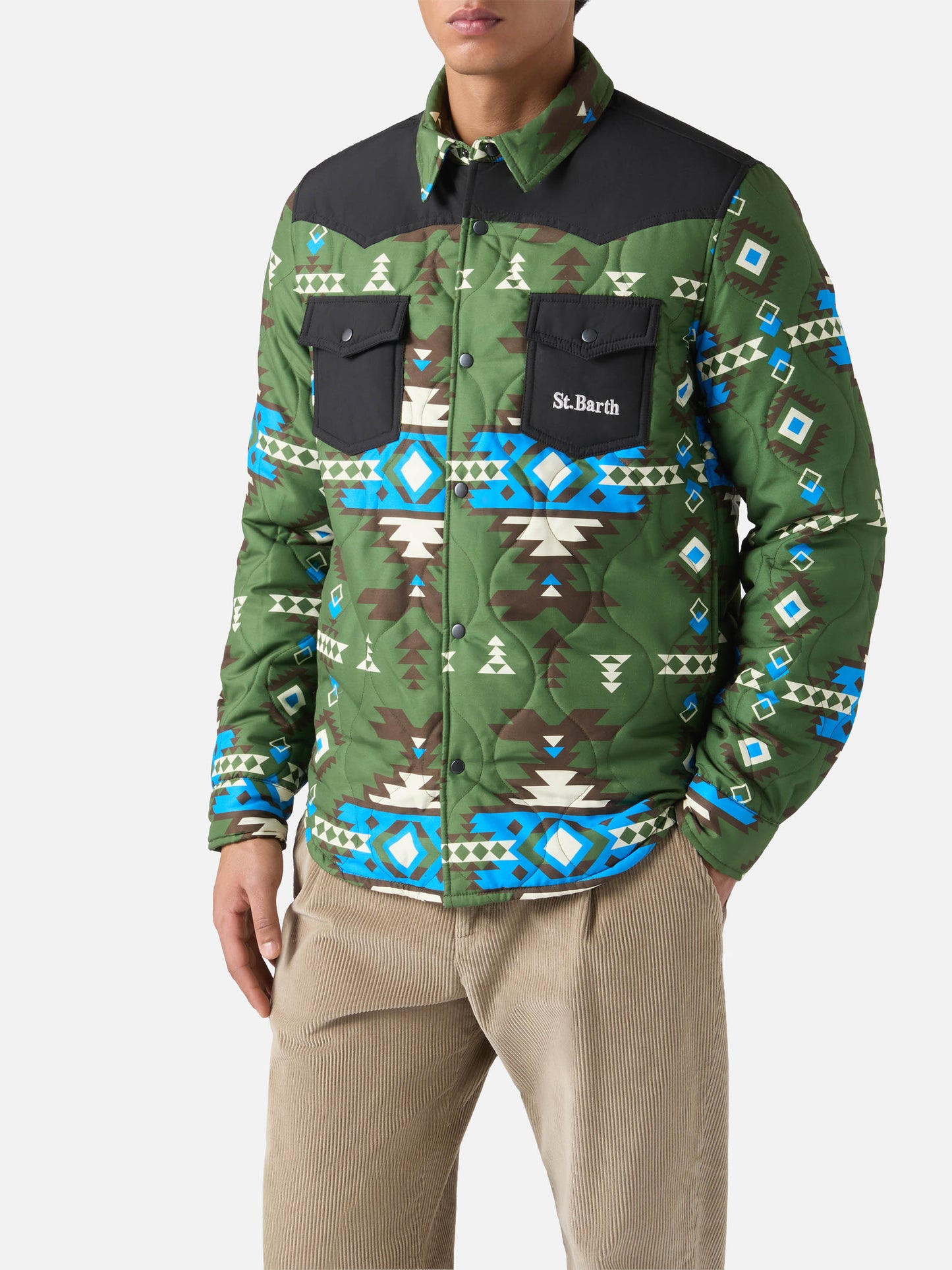 Padded overshirt Chalet with patch pockets