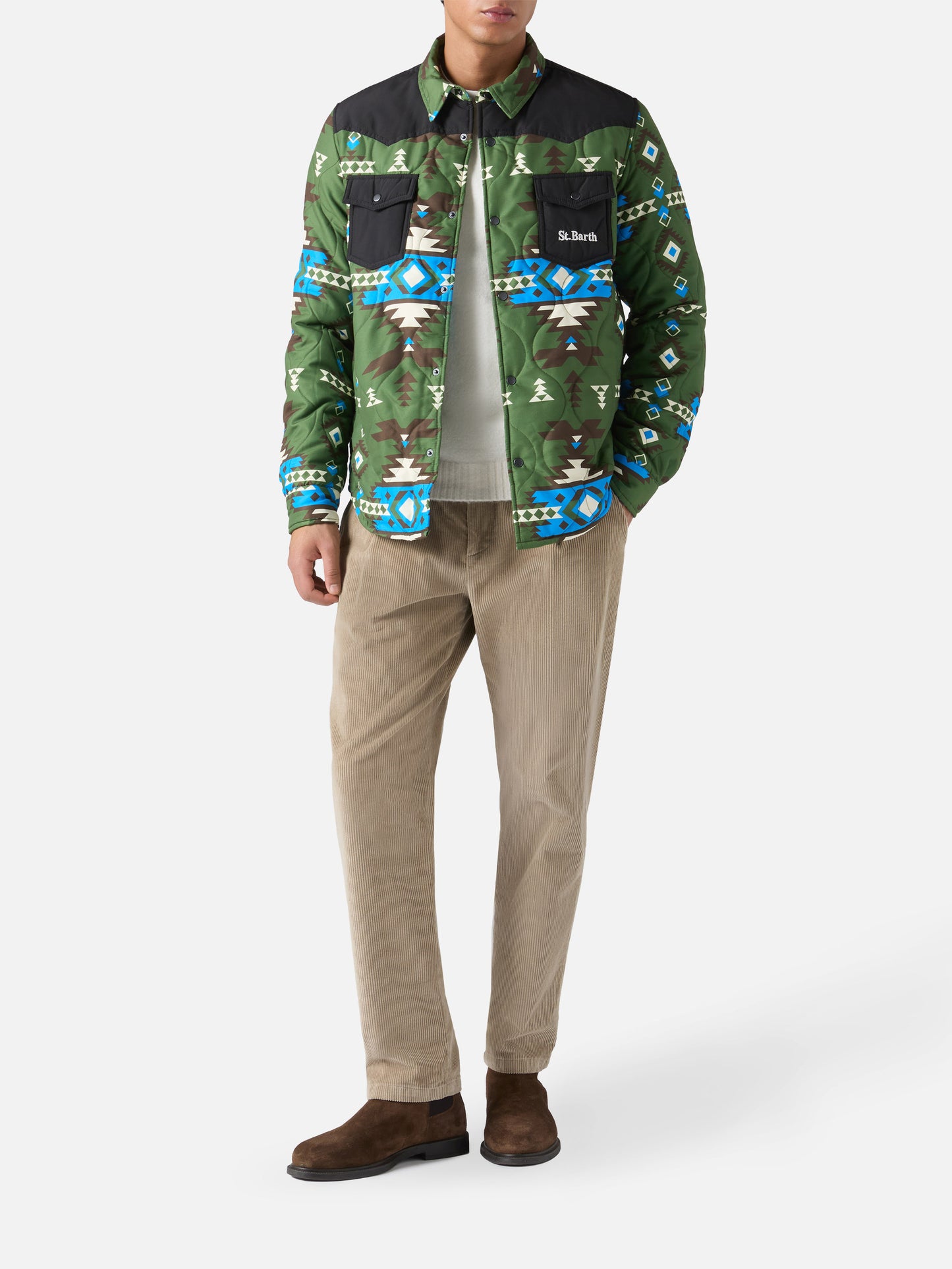 Padded overshirt Chalet with patch pockets