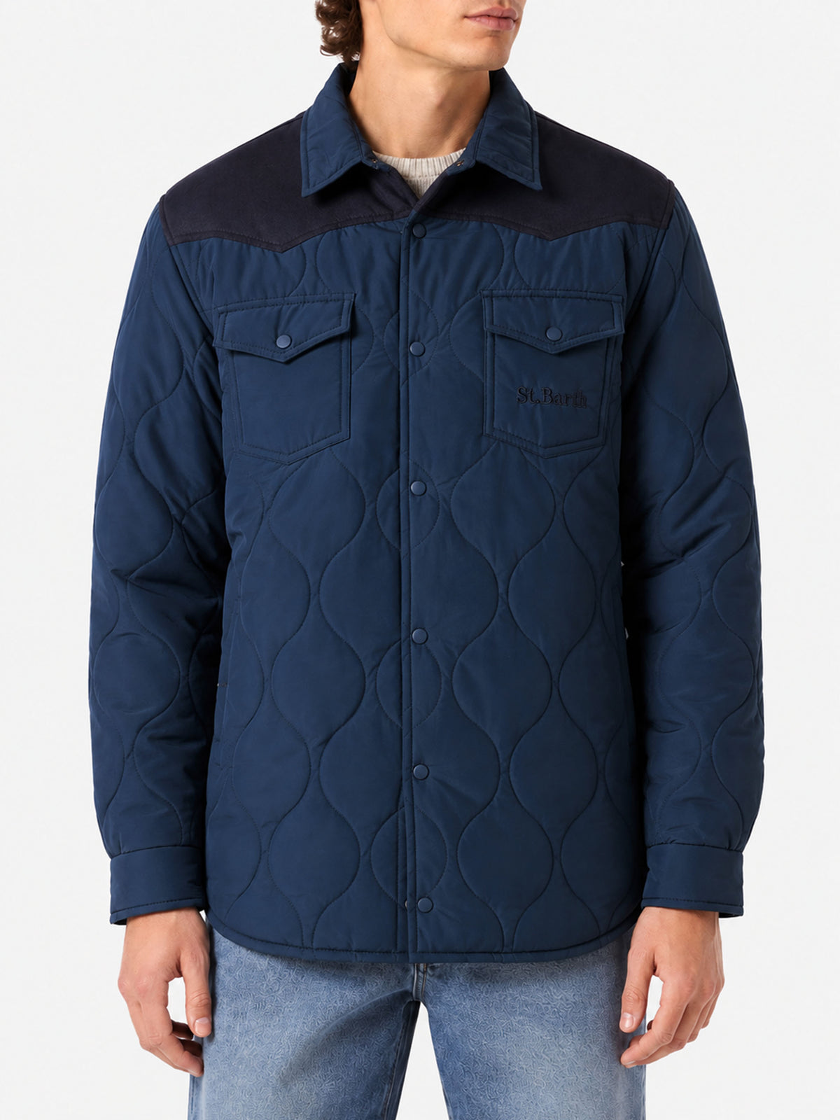 Sobrecamisa acolchada Chalet Tex navy 