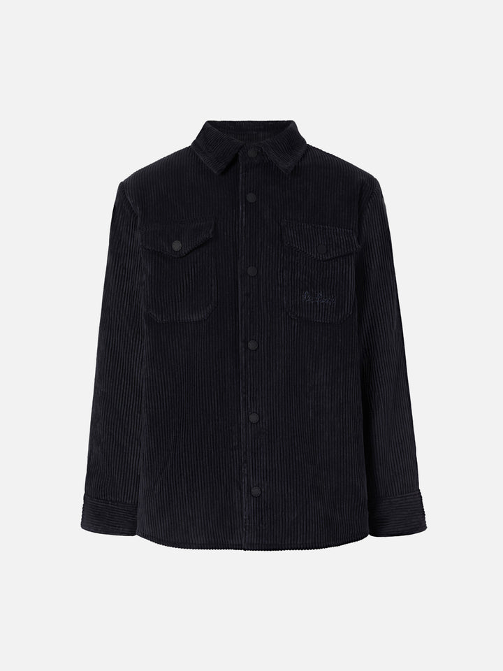 Chalet Jr padded corduroy shirt in navy blue