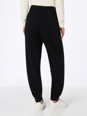 Woman knitted black jogger pants - MC2 Saint Barth