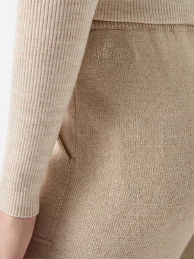Blended cashmere jogger pants Charlie in beige