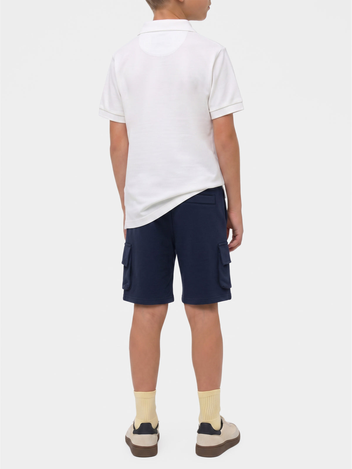 Polo White Charles Jr en piqué 