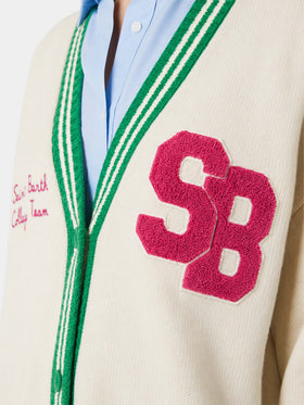 Cardigan Chloe bianco con ricamo