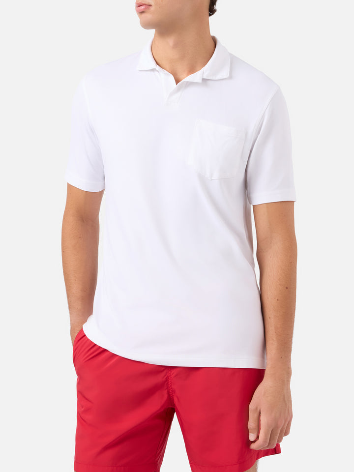 Polo en piqué technique coloris crème Camber 