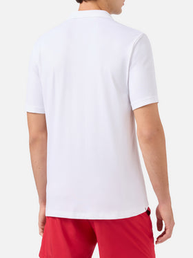 Technisches Piqué-Poloshirt Camber in Creme 