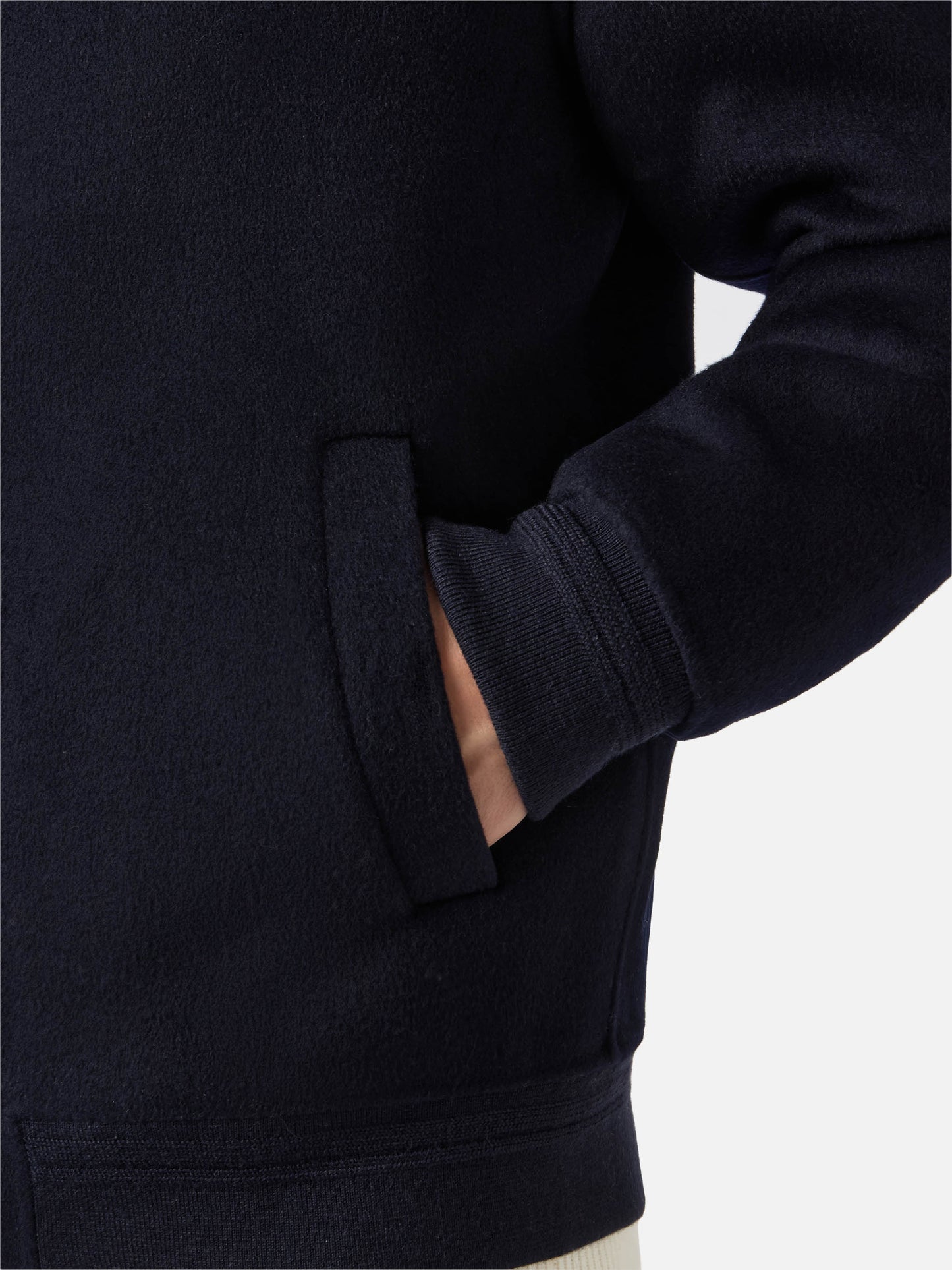 Unlined Camden wool bomber in blue