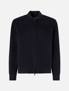 Unlined Camden wool bomber in blue