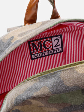 Cody canvas backpack with camouflage print