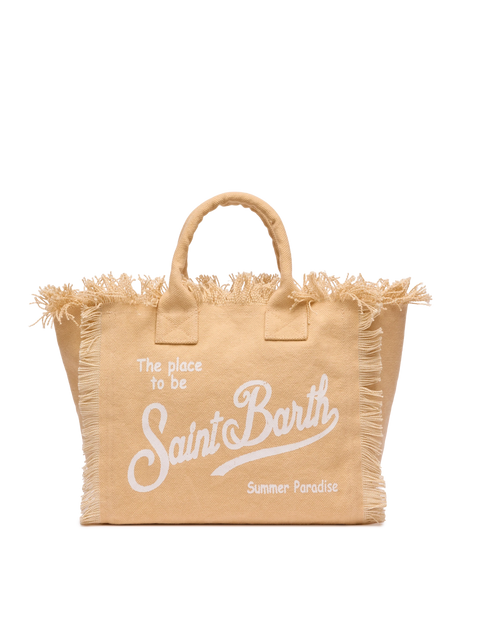 Colette beige cotton canvas handbag - MC2 Saint Barth