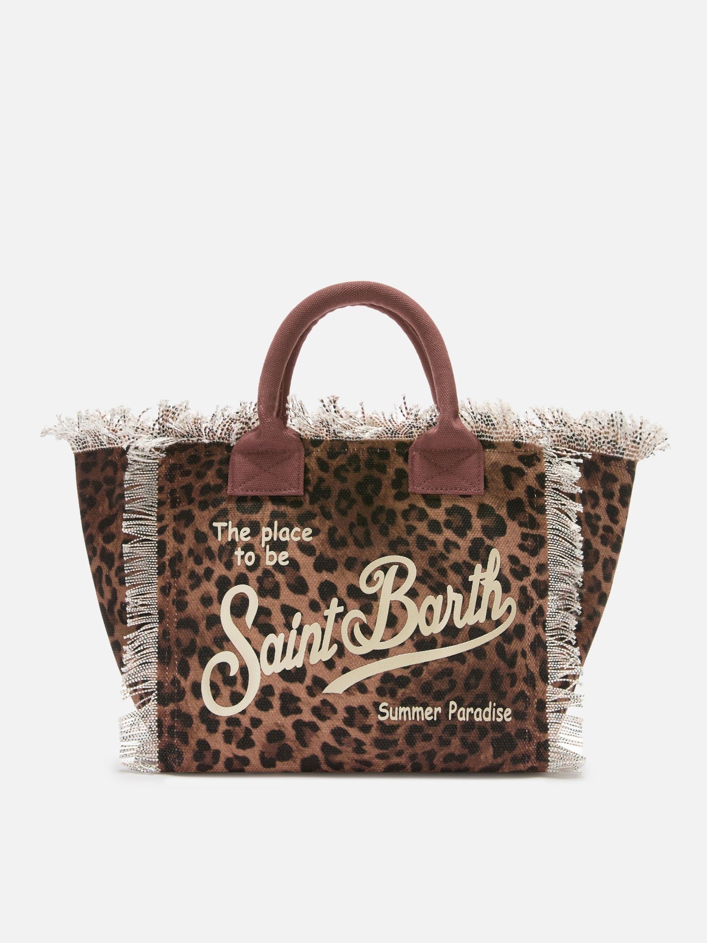 Bolso Colette de lona con estampado de leopardo 
