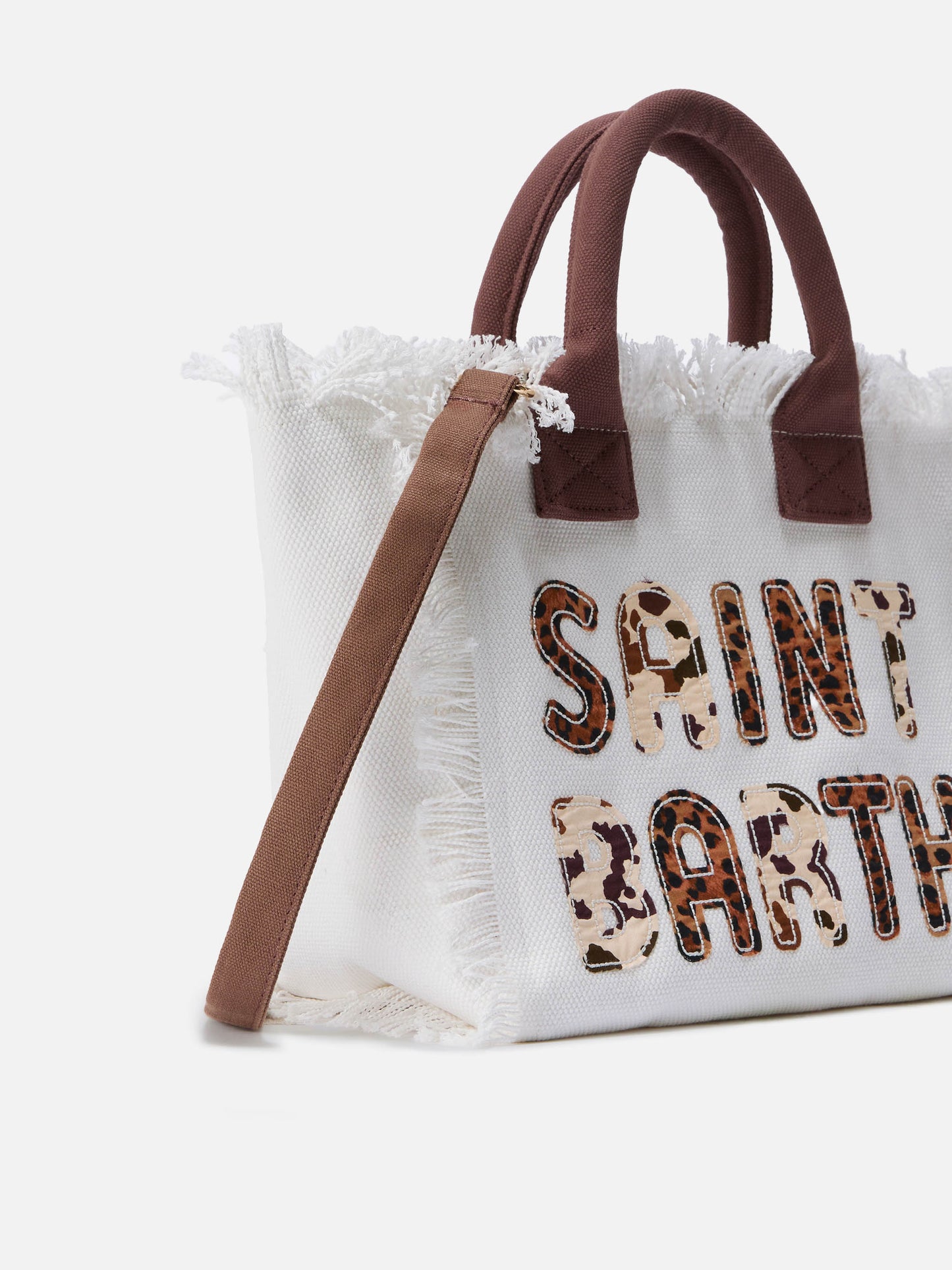 Sac Colette en toile blanche avec logo patch animalier 
