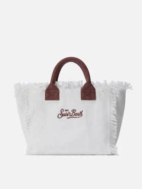 Sac Colette en toile blanche avec logo patch animalier 