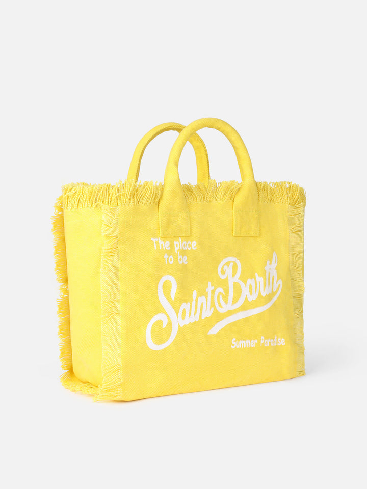 Yellow cotton canvas Colette handbag - MC2 Saint Barth
