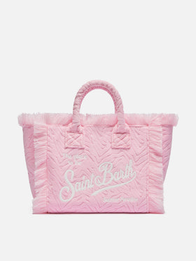 Colette Sponge pink zebra embossed terry handbag - MC2 Saint Barth