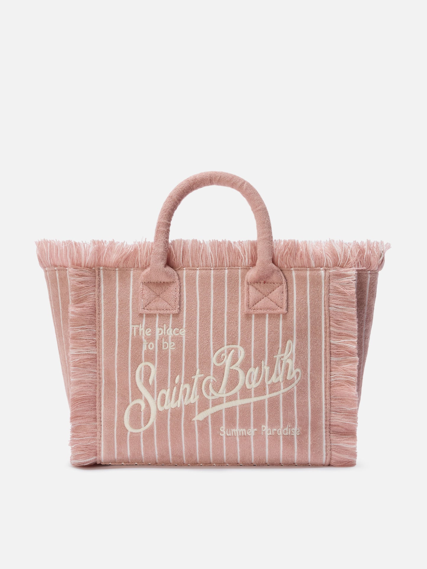 Terry effect striped Colette bag