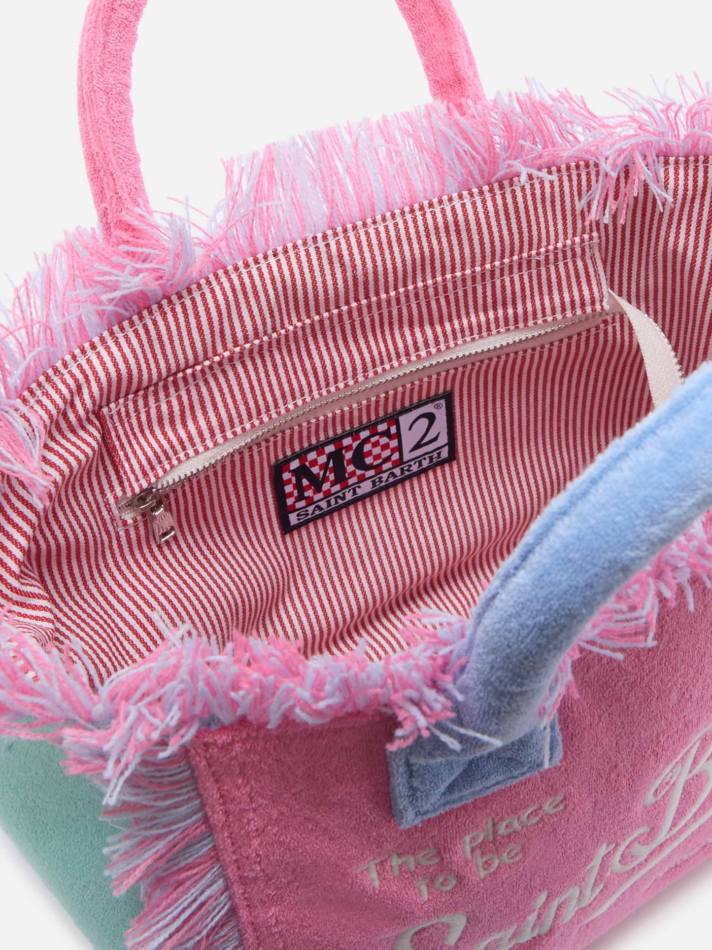 Colette terry effect multicolor color block bag