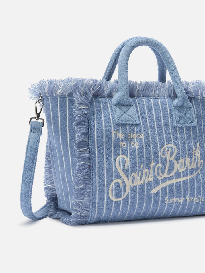 Terry effect striped Colette bag