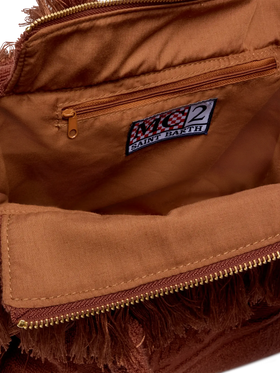 Colette Terry embossed brown handbag - MC2 Saint Barth