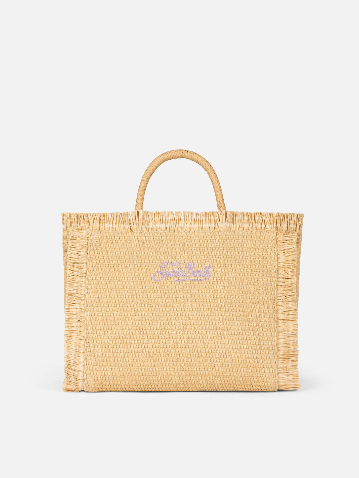 Colette Straw effect handbag with rhinestone embellishment