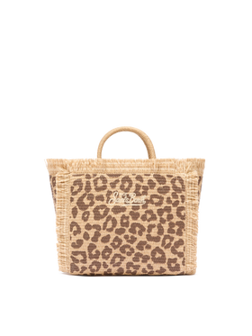 Colette Straw effect handbag with animalier print - MC2 Saint Barth