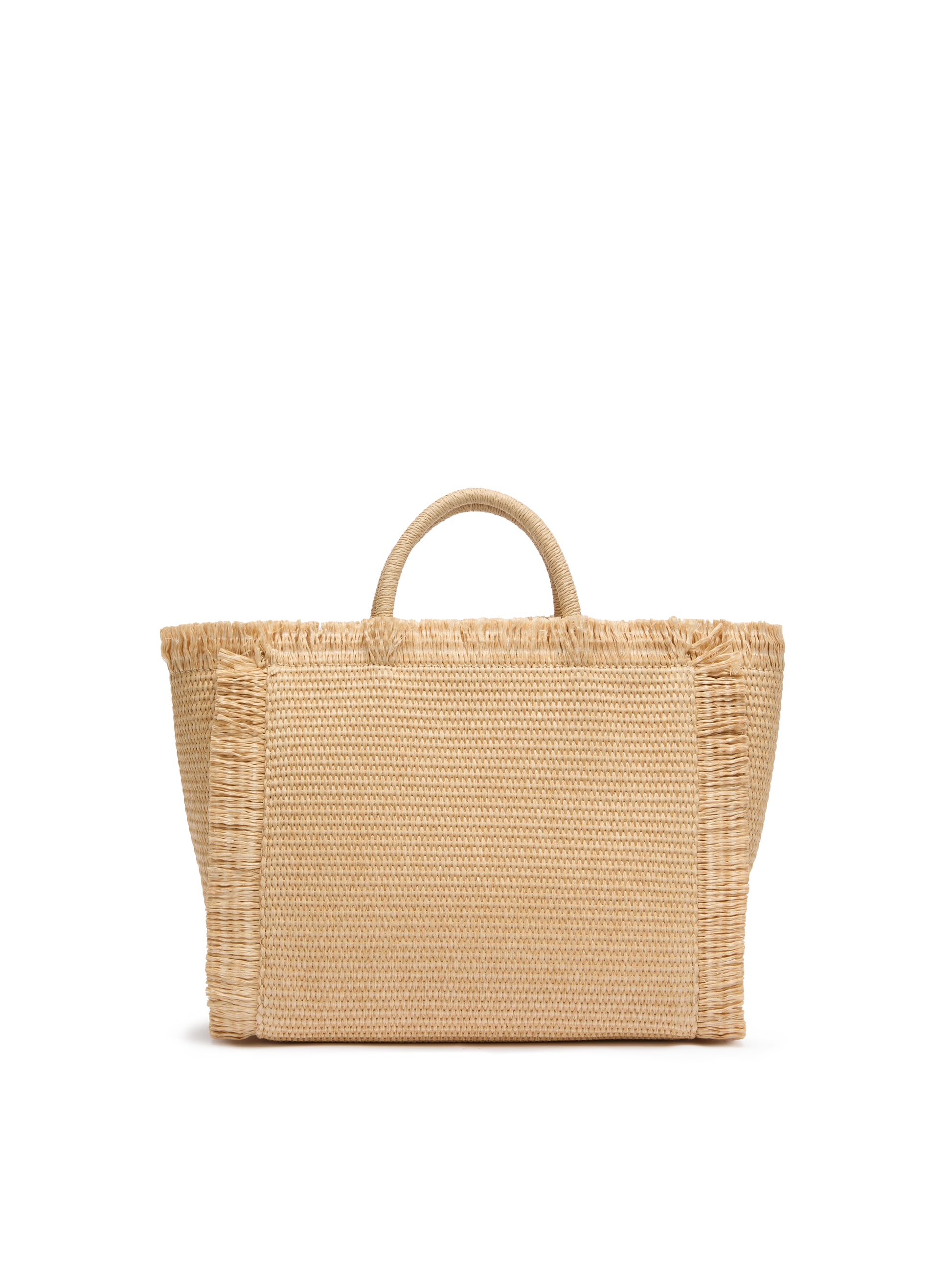 Colette Straw effect handbag with emboidered small logo - MC2 Saint Barth
