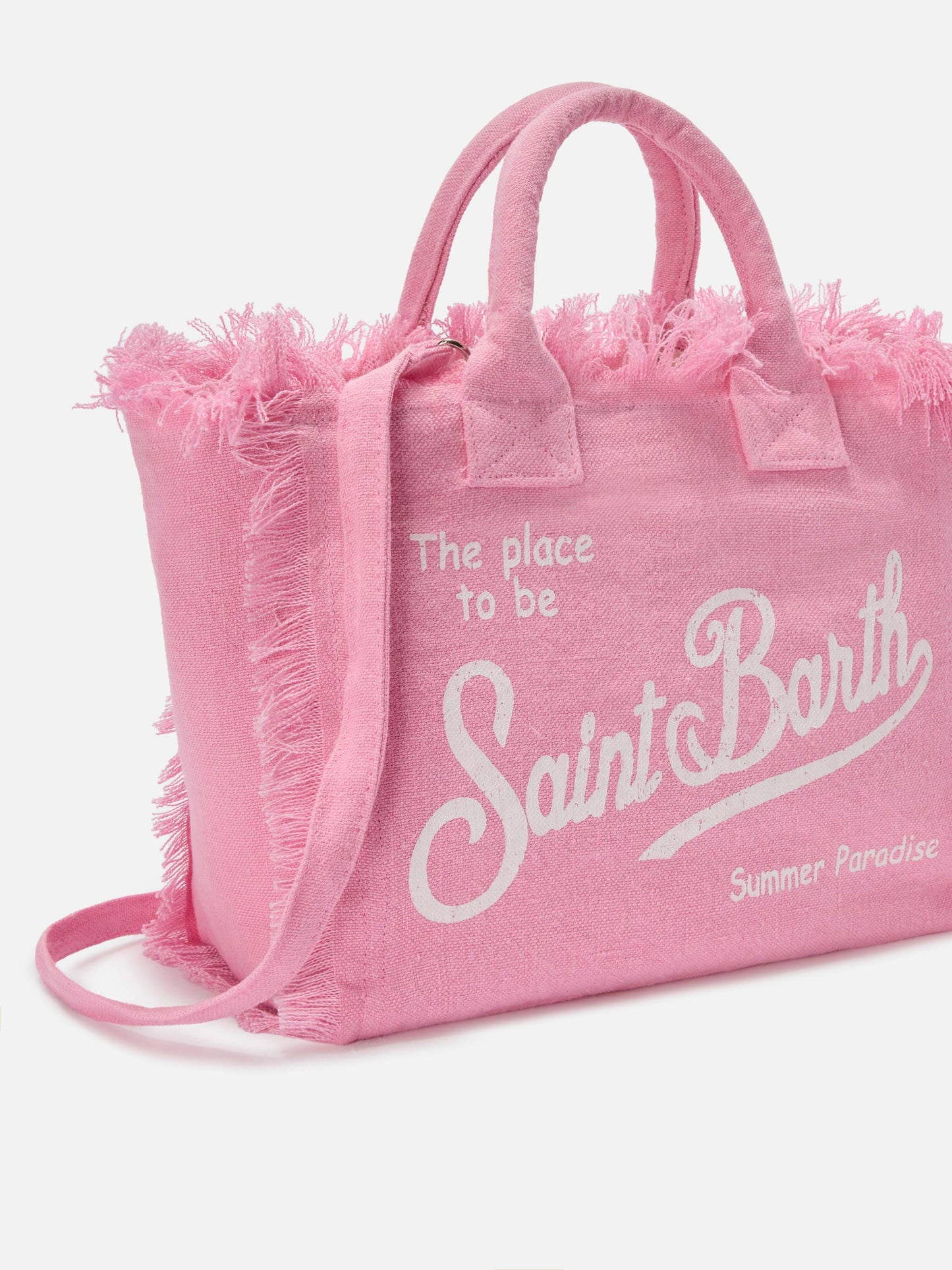 Borsa Colette in lino rosa tinta unita