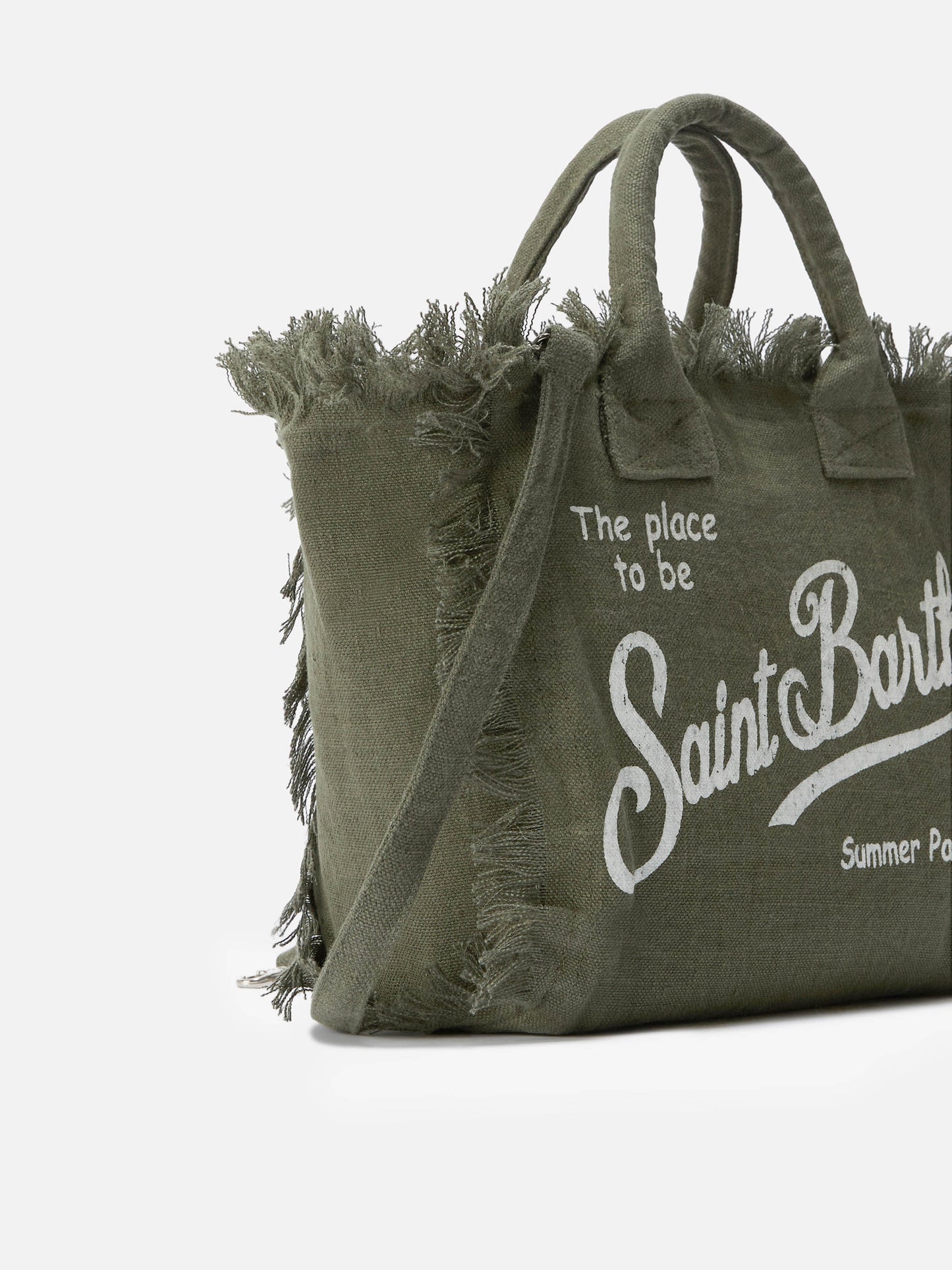 Borsa Colette in lino verde militare tinta unita
