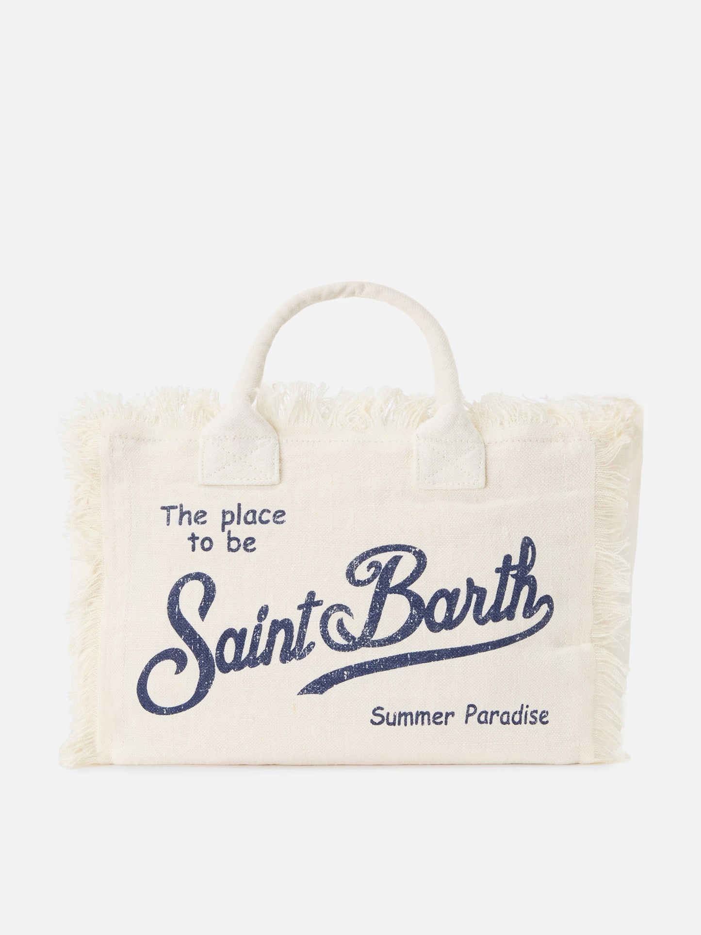 White solid color linen Colette bag