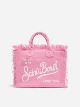 Borsa Colette in lino rosa