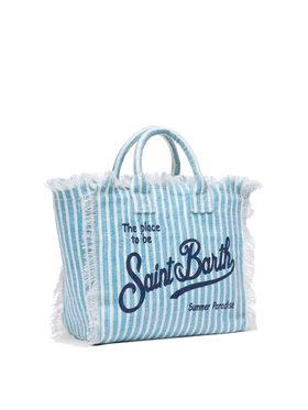 Colette Leinenhandtasche mit Streifendruck