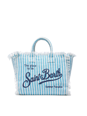 Colette Leinenhandtasche mit Streifendruck
