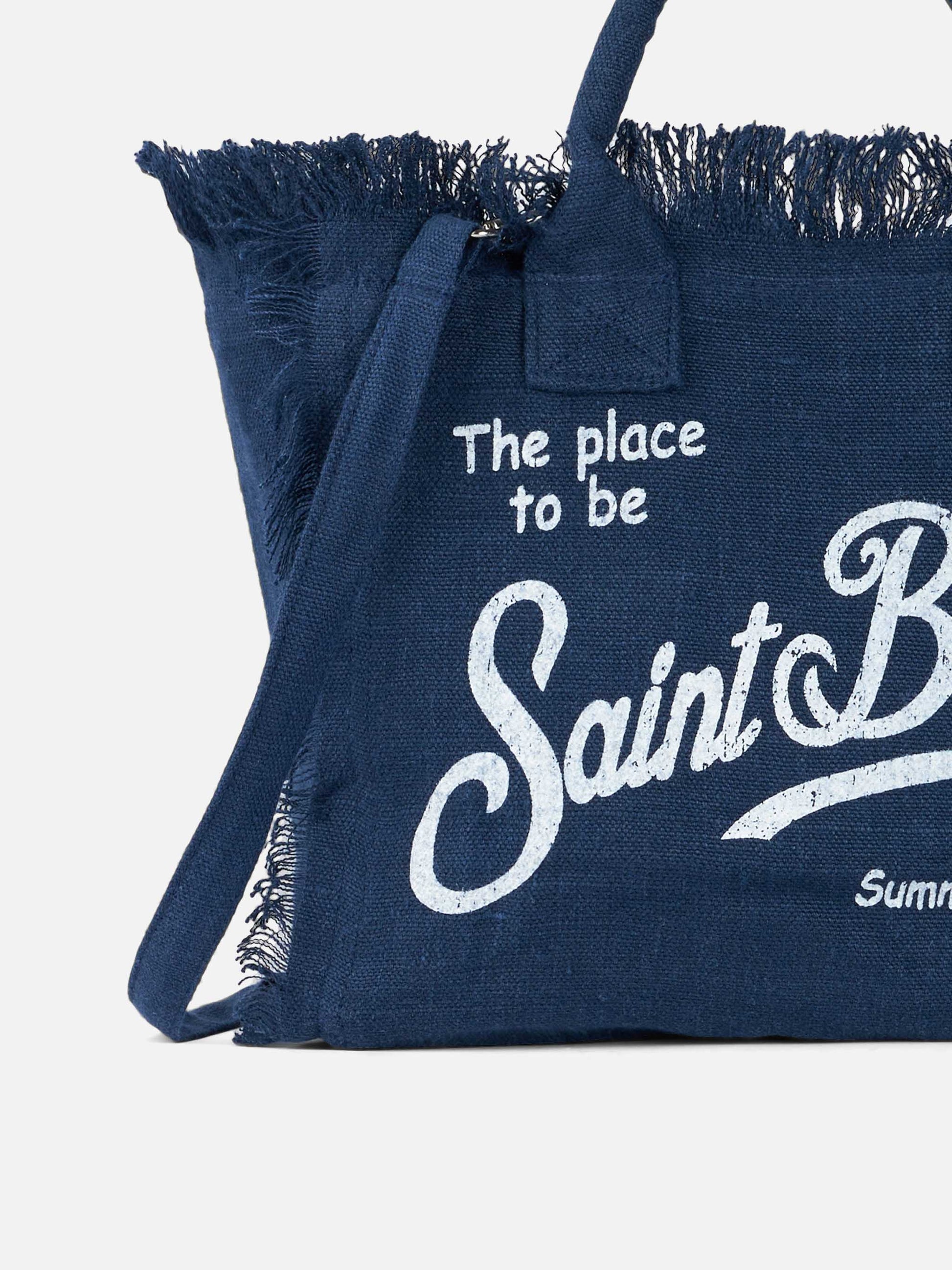 Colette linen navy blue handbag - MC2 Saint Barth