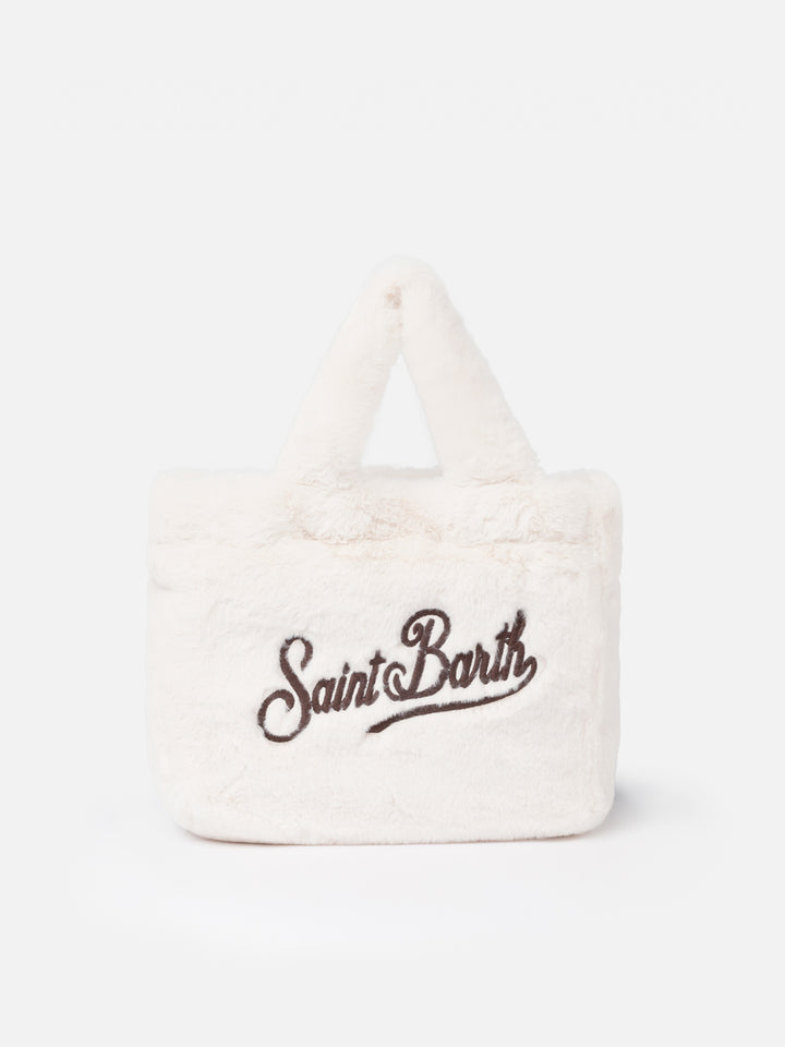 Colette white furry soft handbag - MC2 Saint Barth